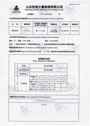 檢測儀器報告證書：鋼卷尺長度堅定報告